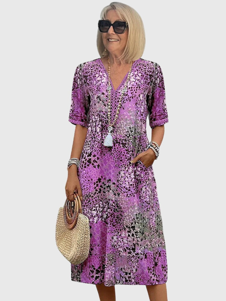 Bella | Elegant Floral Midi Dress