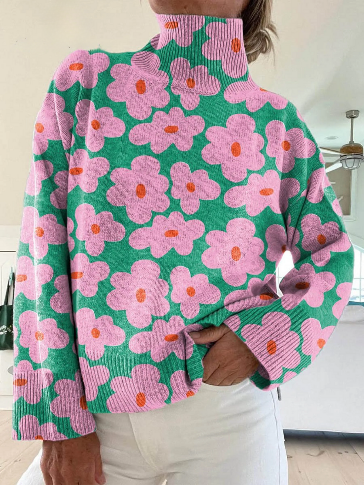 Aspen | Floral Knit Sweater – Sharon & Rowe®