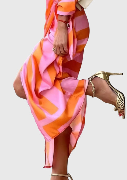 Everly™ | Elegant Wrap Dress with Print