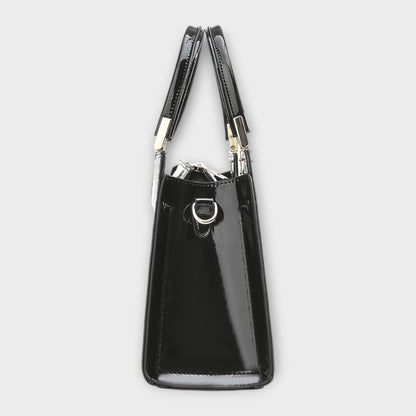 Olivia - Glossy Crocodile Pattern Handbag