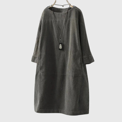 Grace | Relaxed Corduroy Midi Dress
